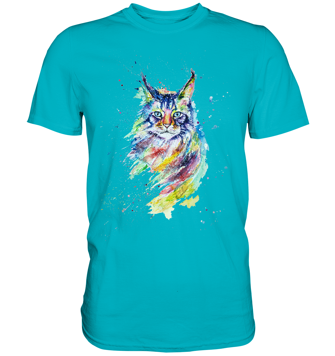 Bunte Katze - Premium Shirt