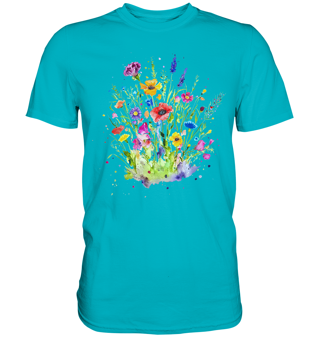 Wildblumen in Aquarell - Premium Shirt