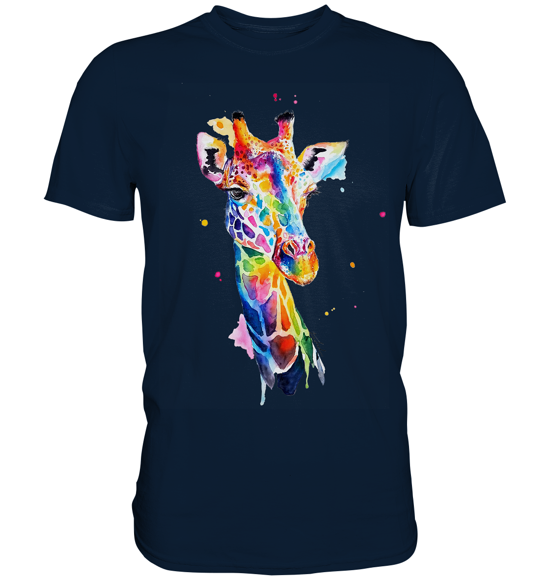 Motiv farbenfrohe Giraffe - Premium Shirt