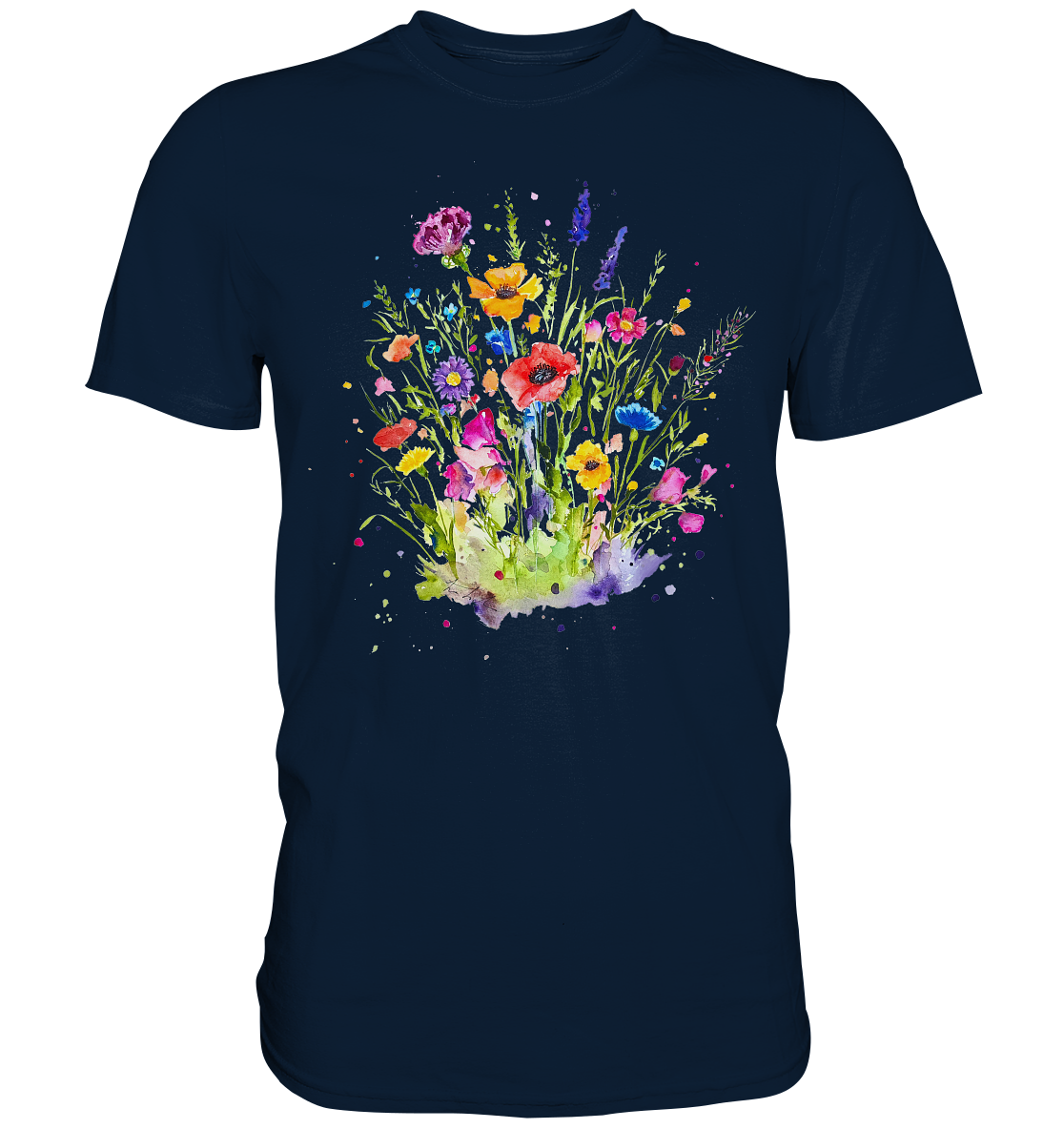 Wildblumen in Aquarell - Premium Shirt