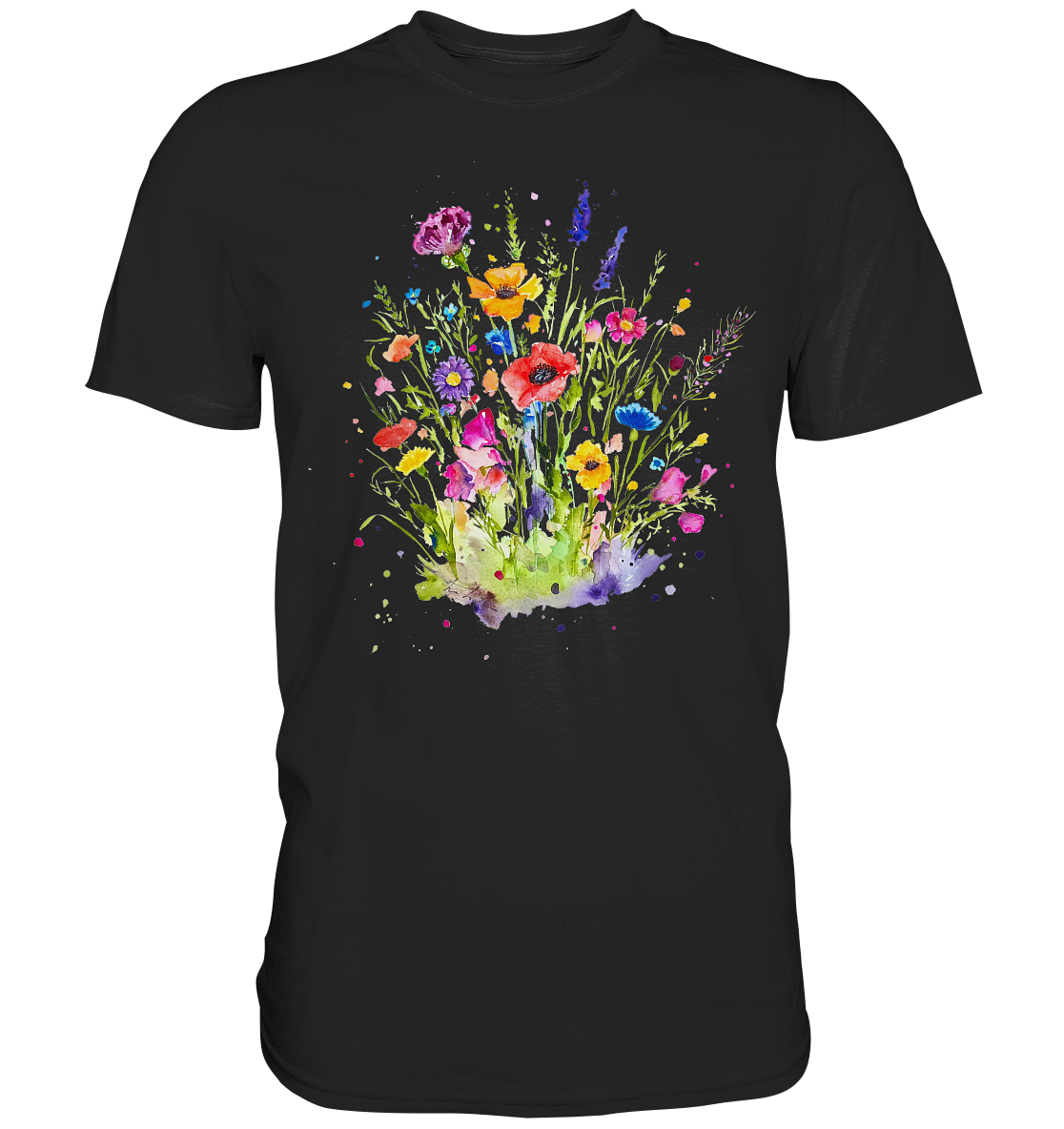 Wildblumen in Aquarell - Premium Shirt