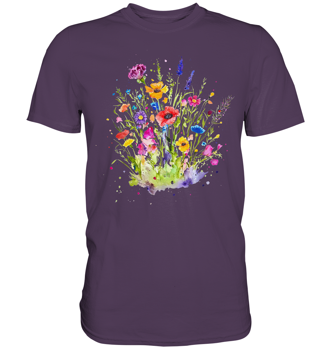 Wildblumen in Aquarell - Premium Shirt