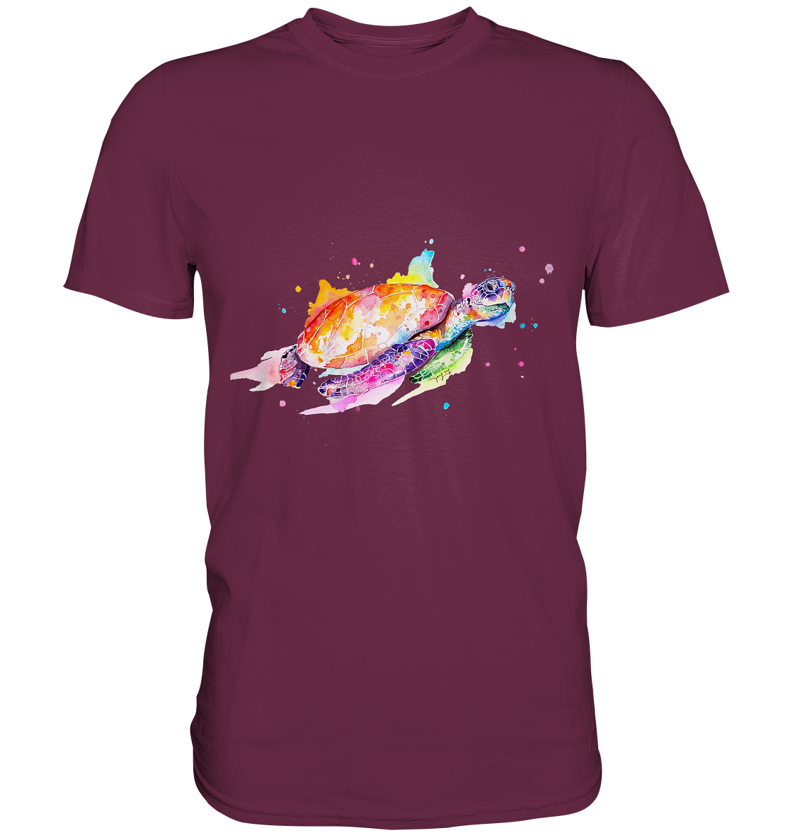 Bunte Meeresschildkröte - Premium Shirt