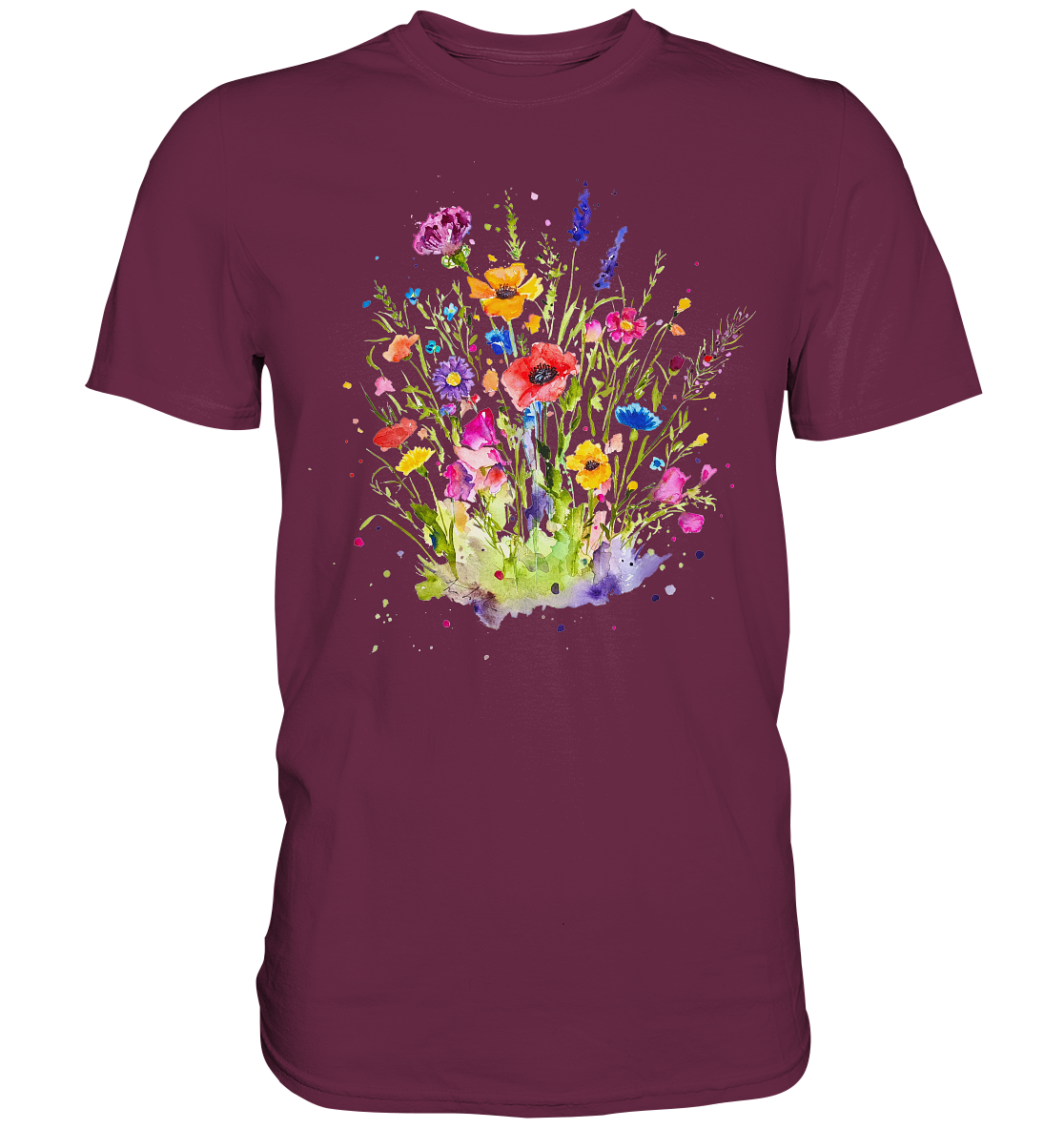 Wildblumen in Aquarell - Premium Shirt