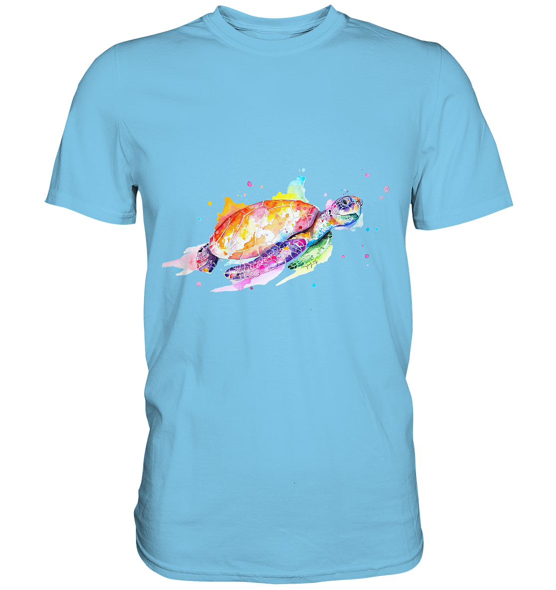 Bunte Meeresschildkröte - Premium Shirt