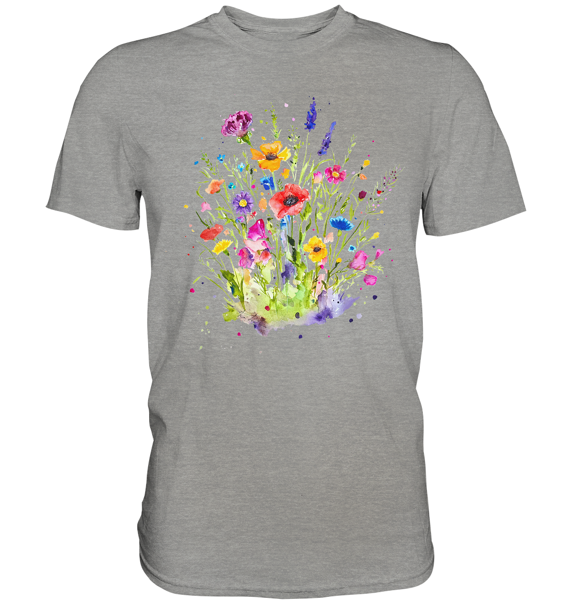 Wildblumen in Aquarell - Premium Shirt