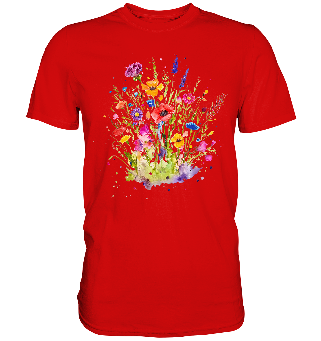 Wildblumen in Aquarell - Premium Shirt