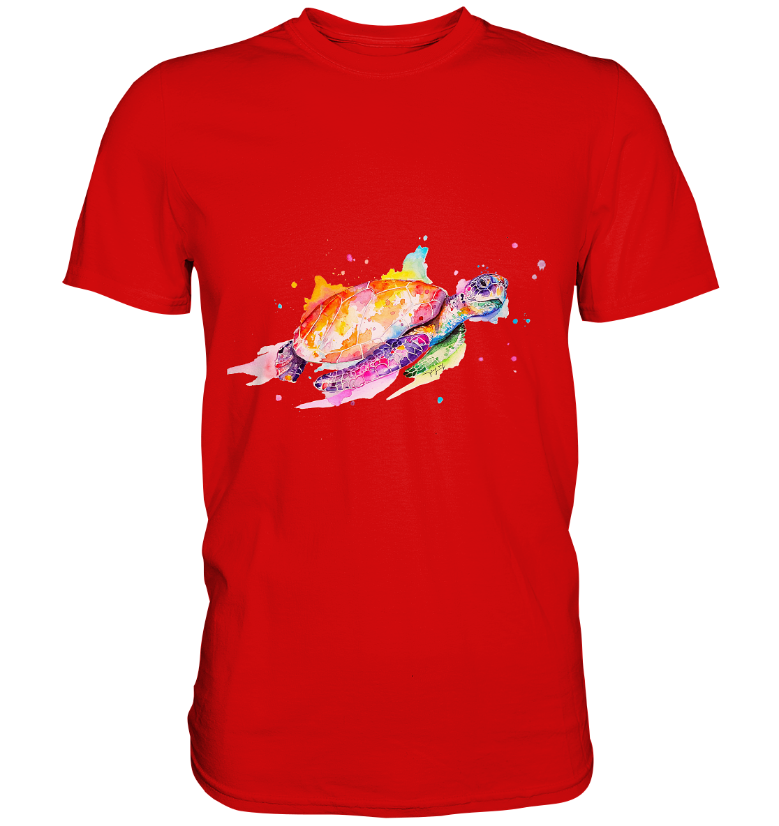 Bunte Meeresschildkröte - Premium Shirt