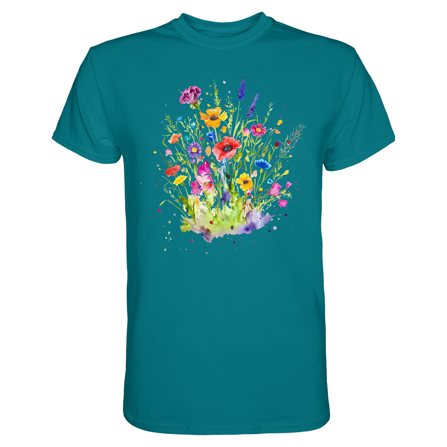 Wildblumen in Aquarell - Premium Shirt