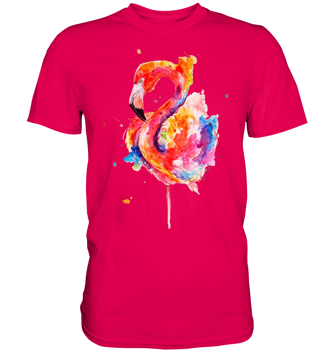 Buntes Flamingo - Premium Shirt