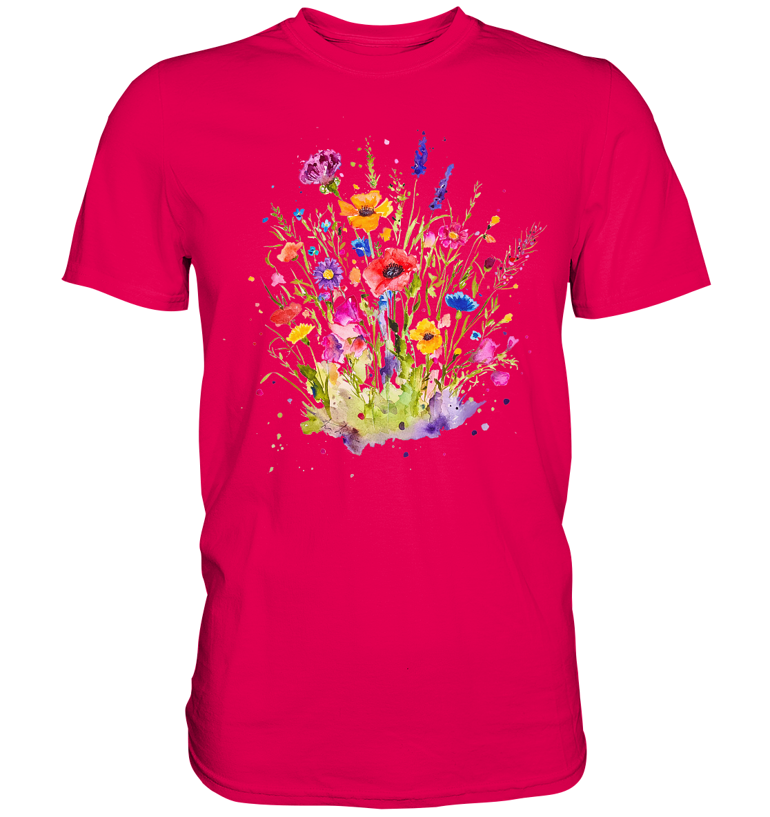 Wildblumen in Aquarell - Premium Shirt