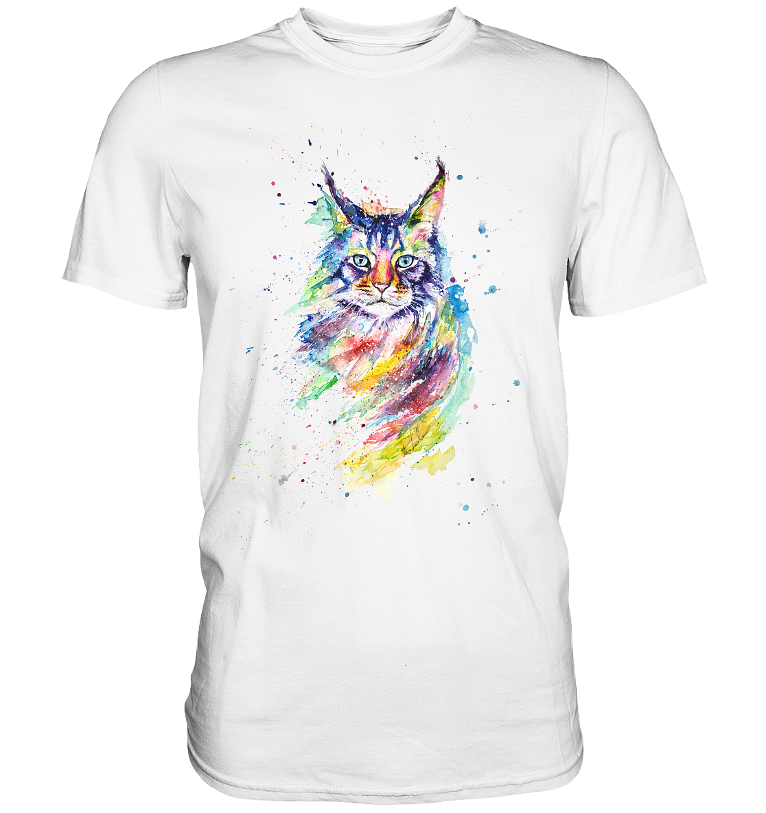 Bunte Katze - Premium Shirt