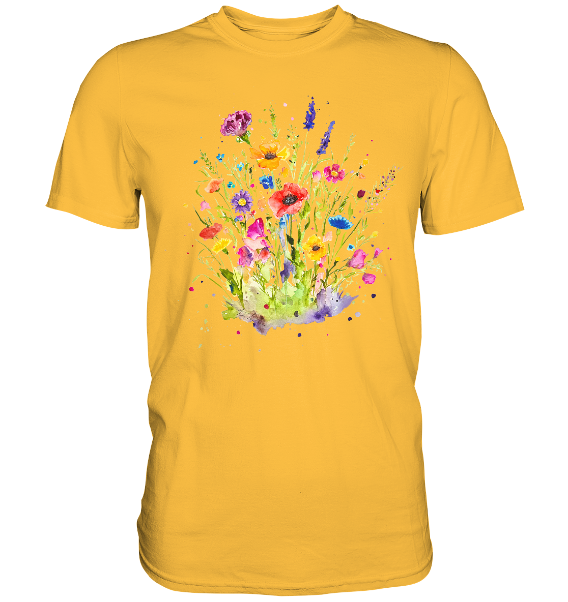 Wildblumen in Aquarell - Premium Shirt