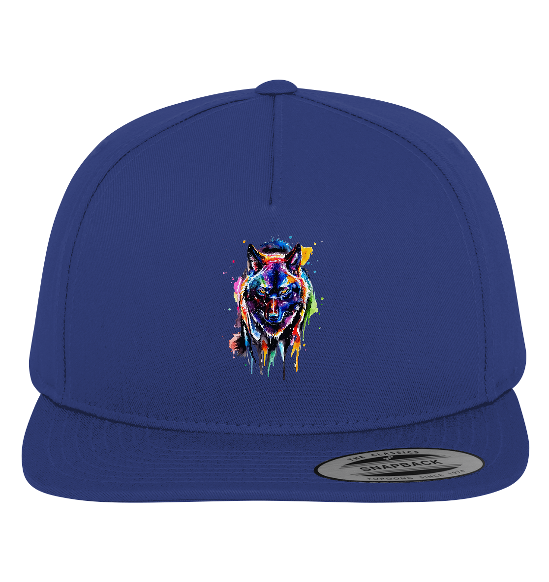 Bunter schwarzer Wolf - Premium Snapback