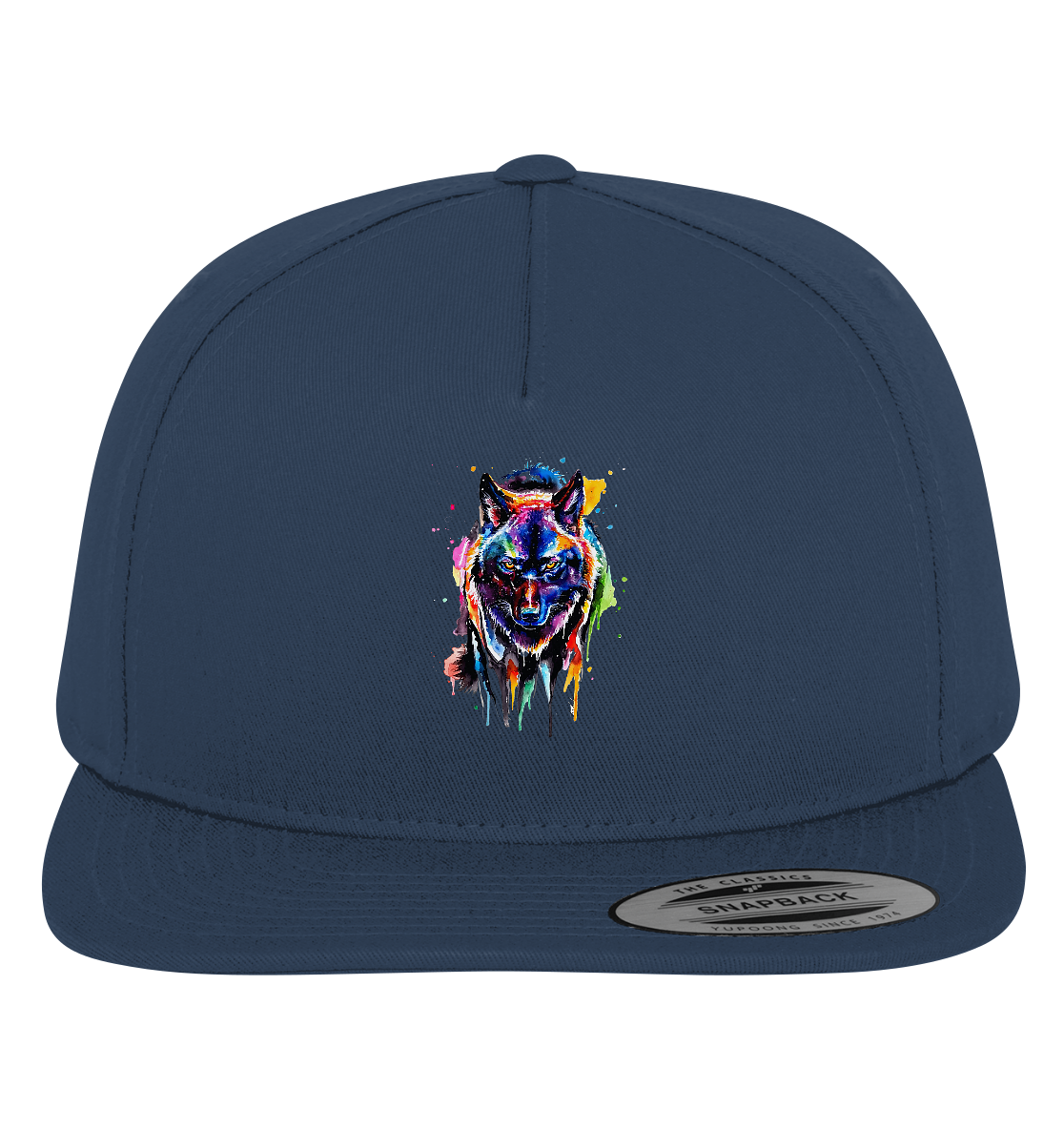 Bunter schwarzer Wolf - Premium Snapback