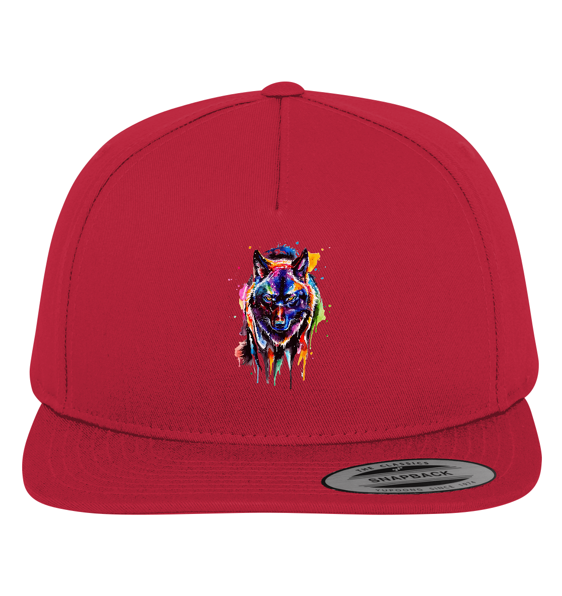 Bunter schwarzer Wolf - Premium Snapback