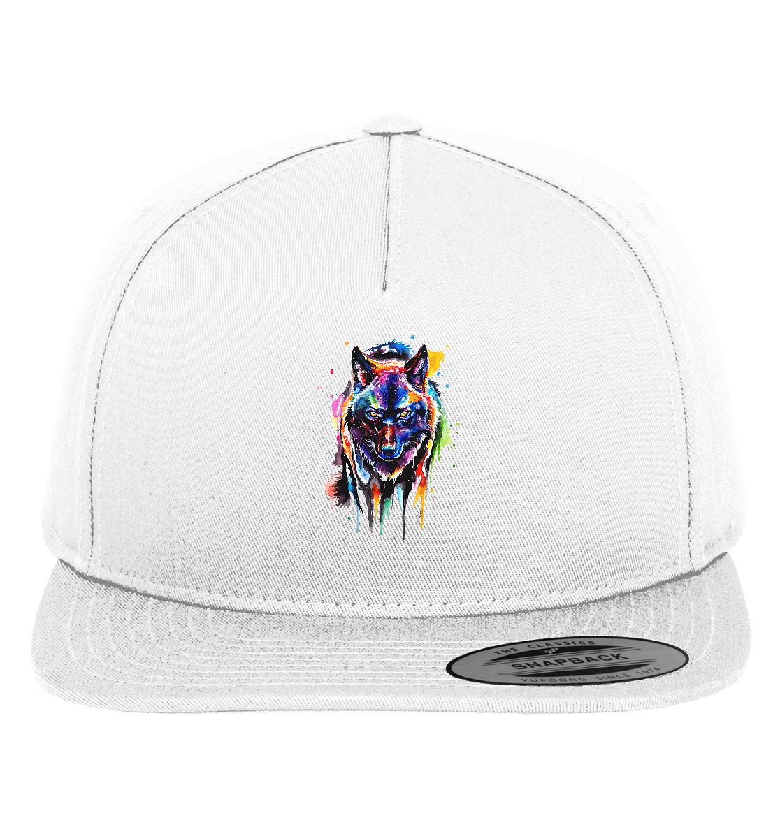Bunter schwarzer Wolf - Premium Snapback