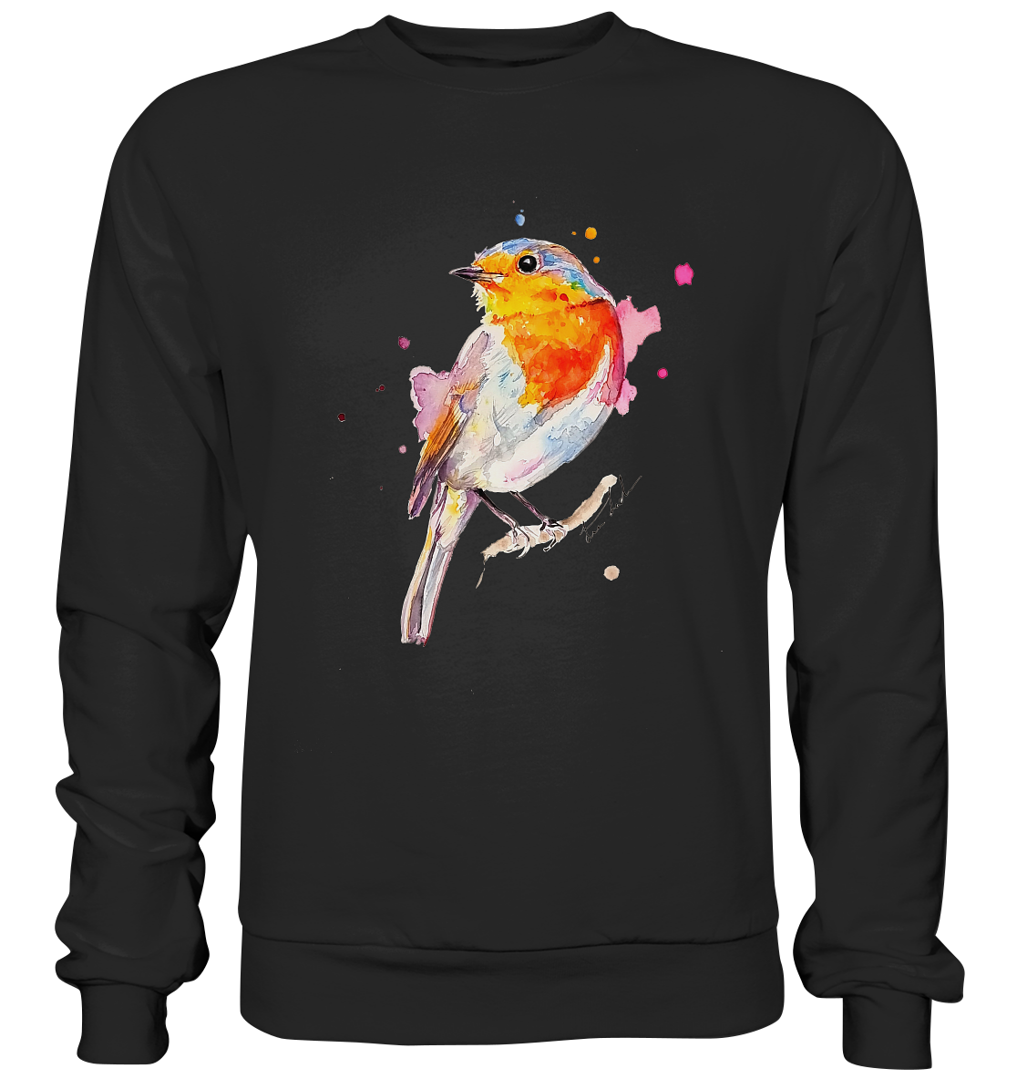Buntes Rotkehlchen - Premium Sweatshirt