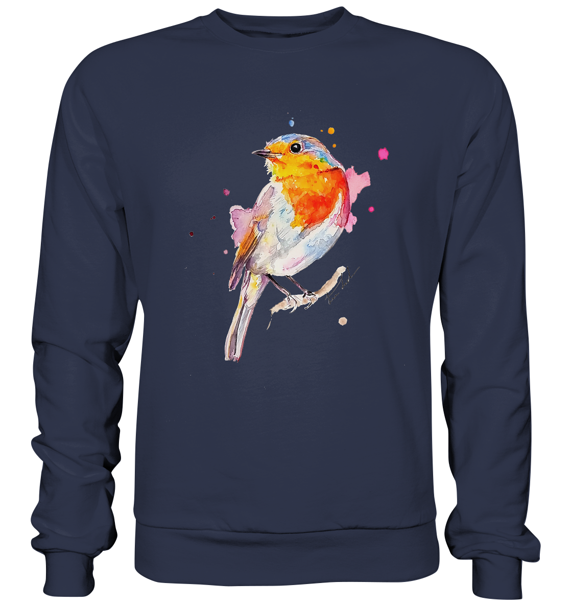 Buntes Rotkehlchen - Premium Sweatshirt