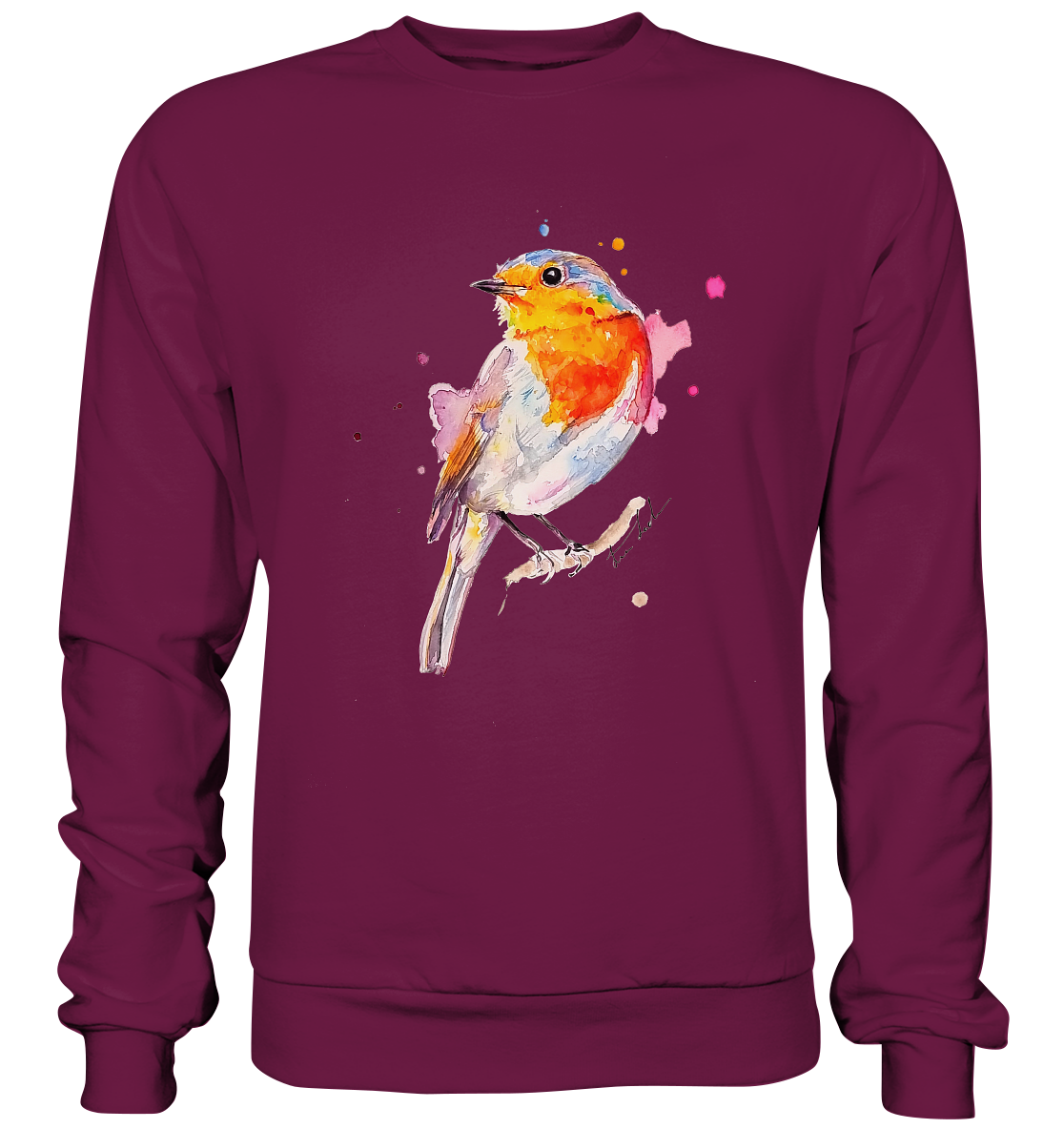 Buntes Rotkehlchen - Premium Sweatshirt