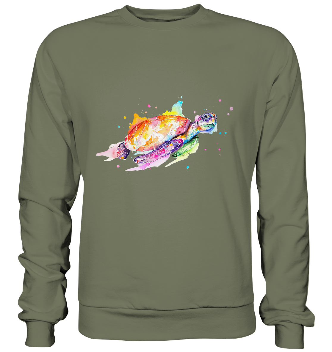 Bunte Meeresschildkröte - Premium Sweatshirt