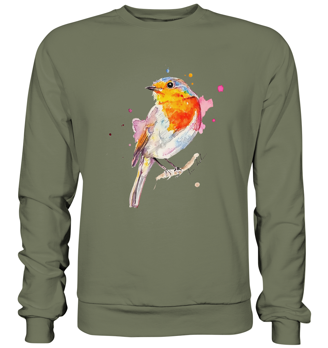 Buntes Rotkehlchen - Premium Sweatshirt