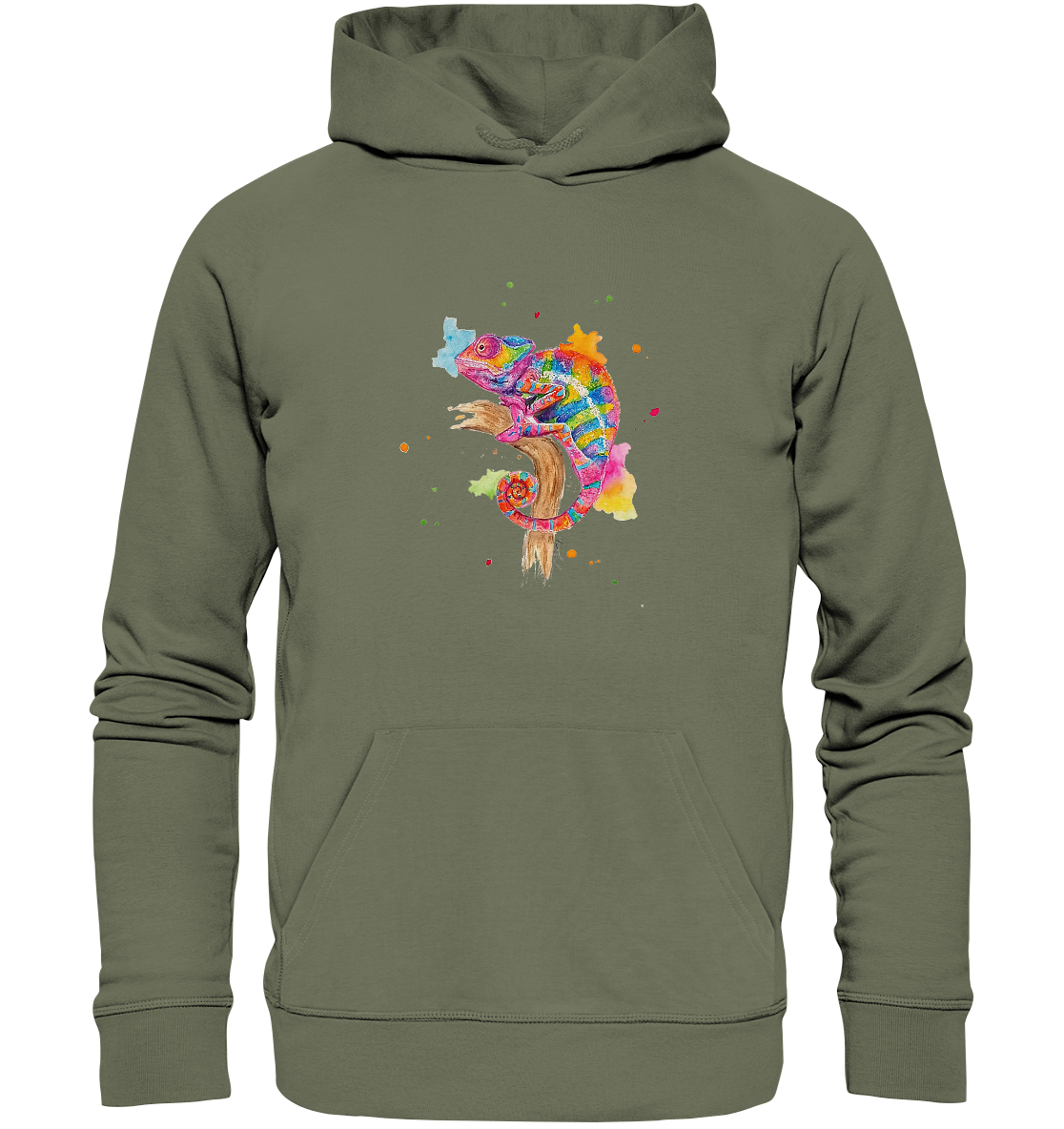 Buntes Chamäleon - Premium Unisex Hoodie