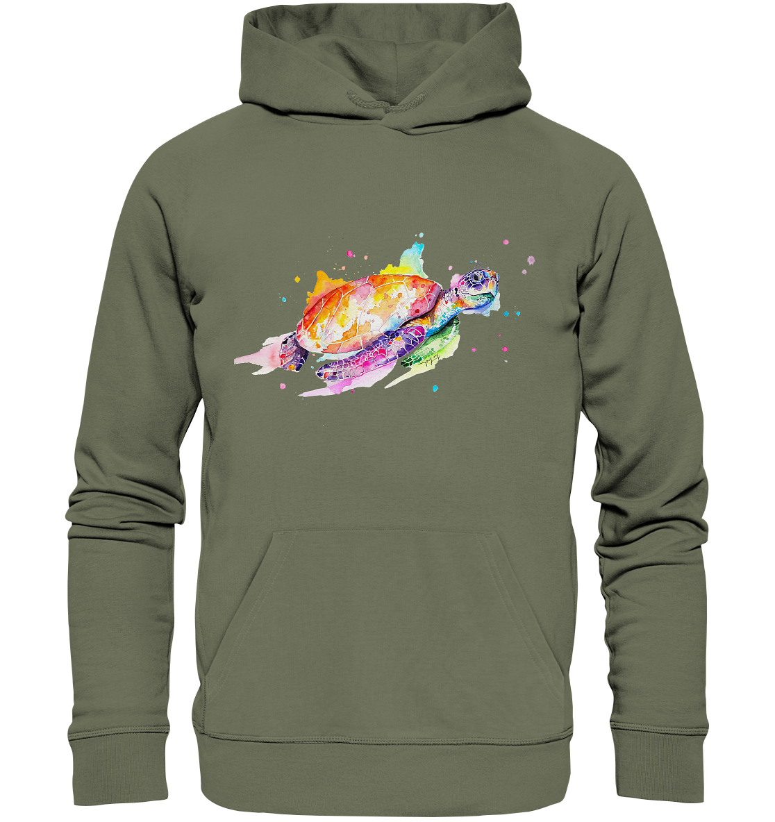 Bunte Meeresschildkröte - Premium Unisex Hoodie