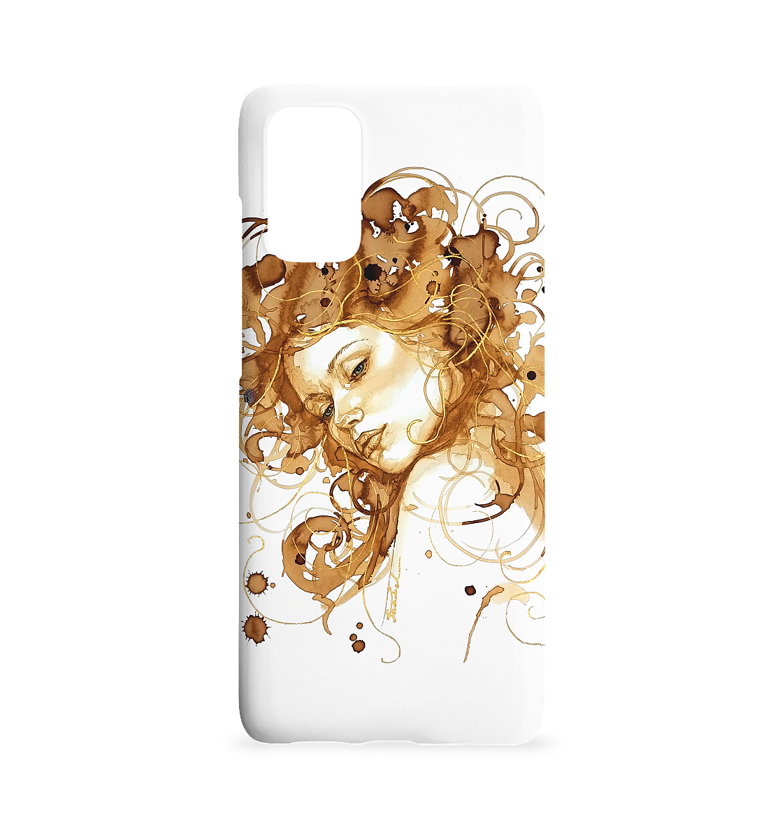 Kaffeemotiv Portrait mit goldenen Haaren - Samsung S20+ Handyhülle