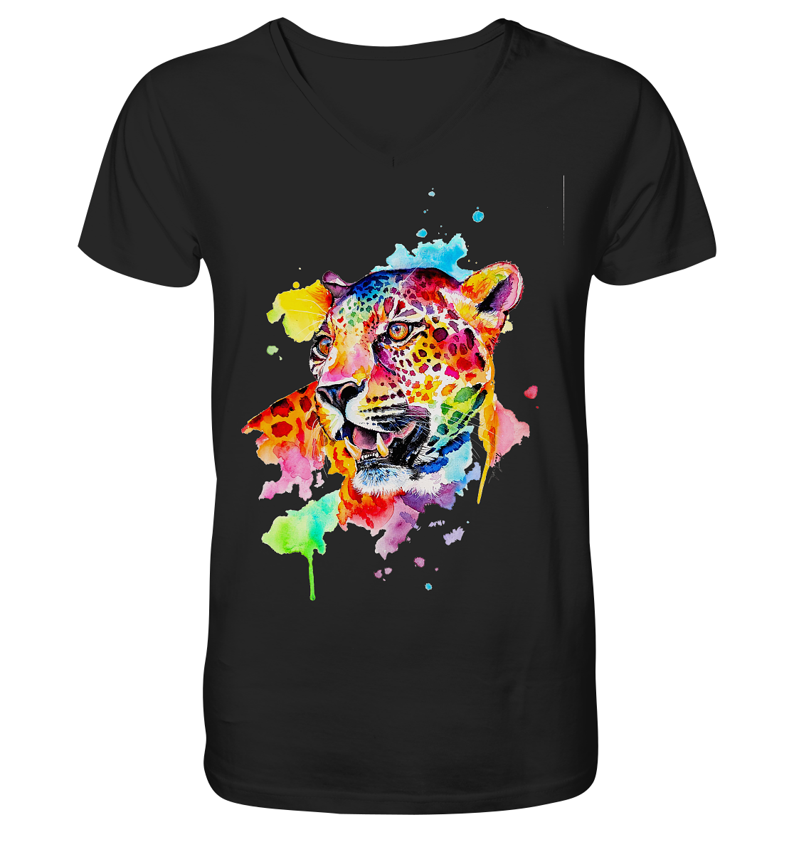 Bunter Leopard - V-Neck Shirt