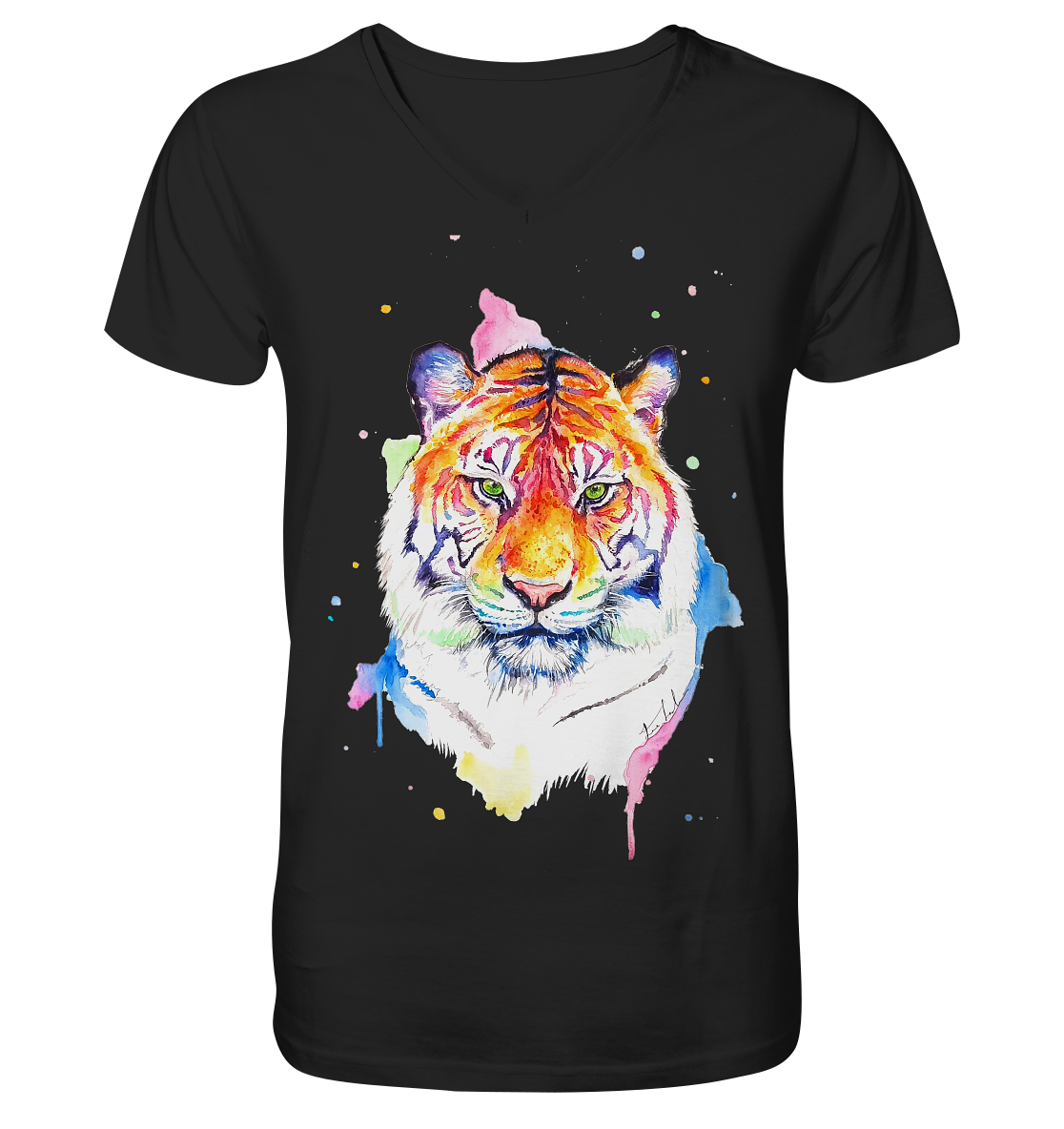 Bunter Tiger - V-Neck Shirt