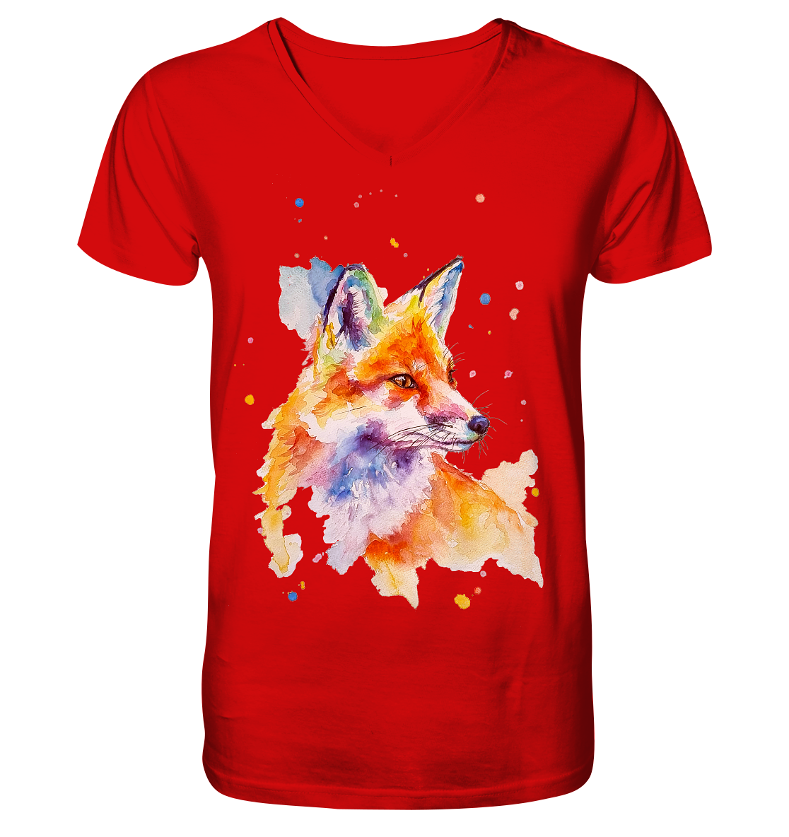 Bunter Fuchs - V-Neck Shirt
