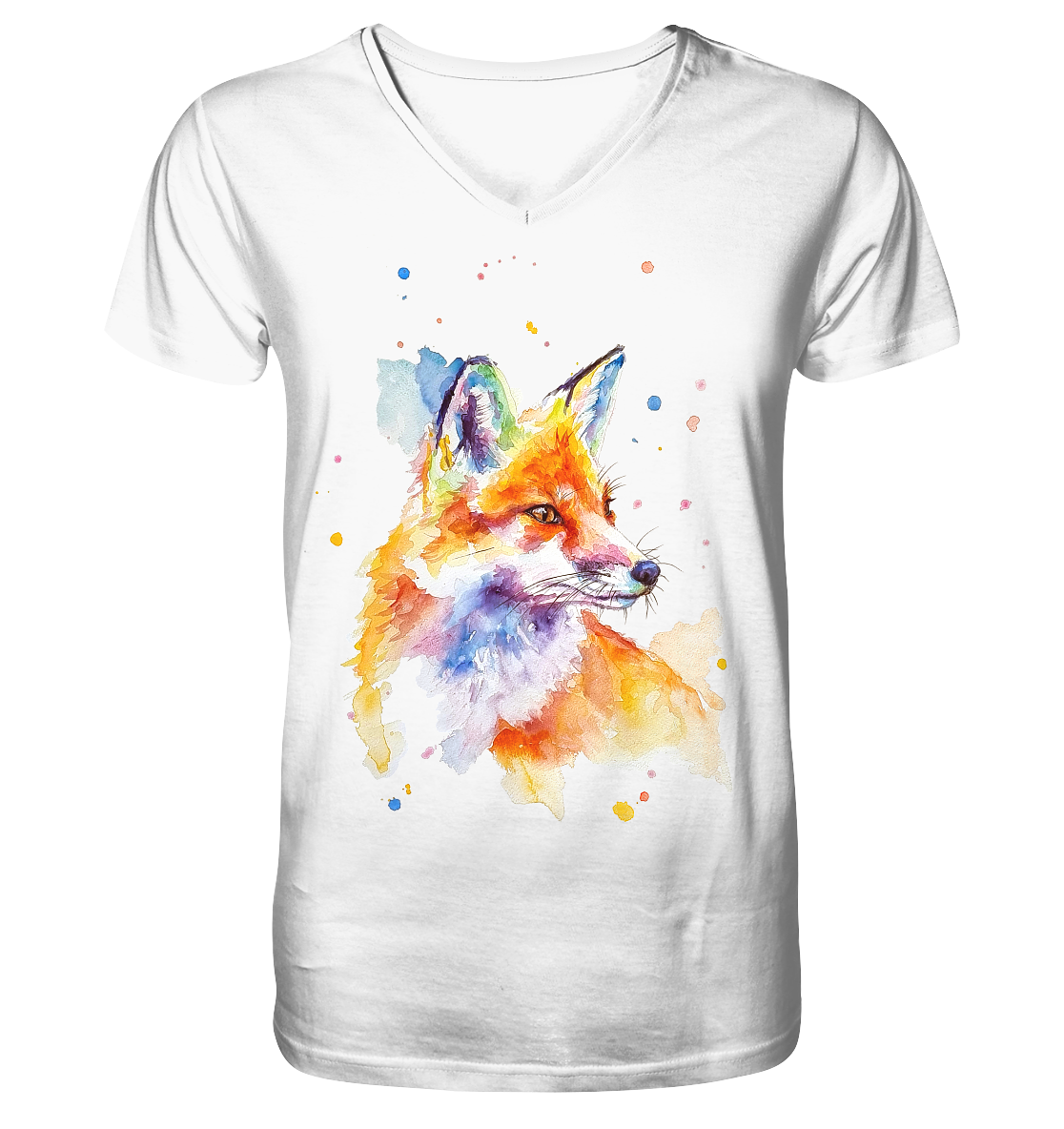 Bunter Fuchs - V-Neck Shirt