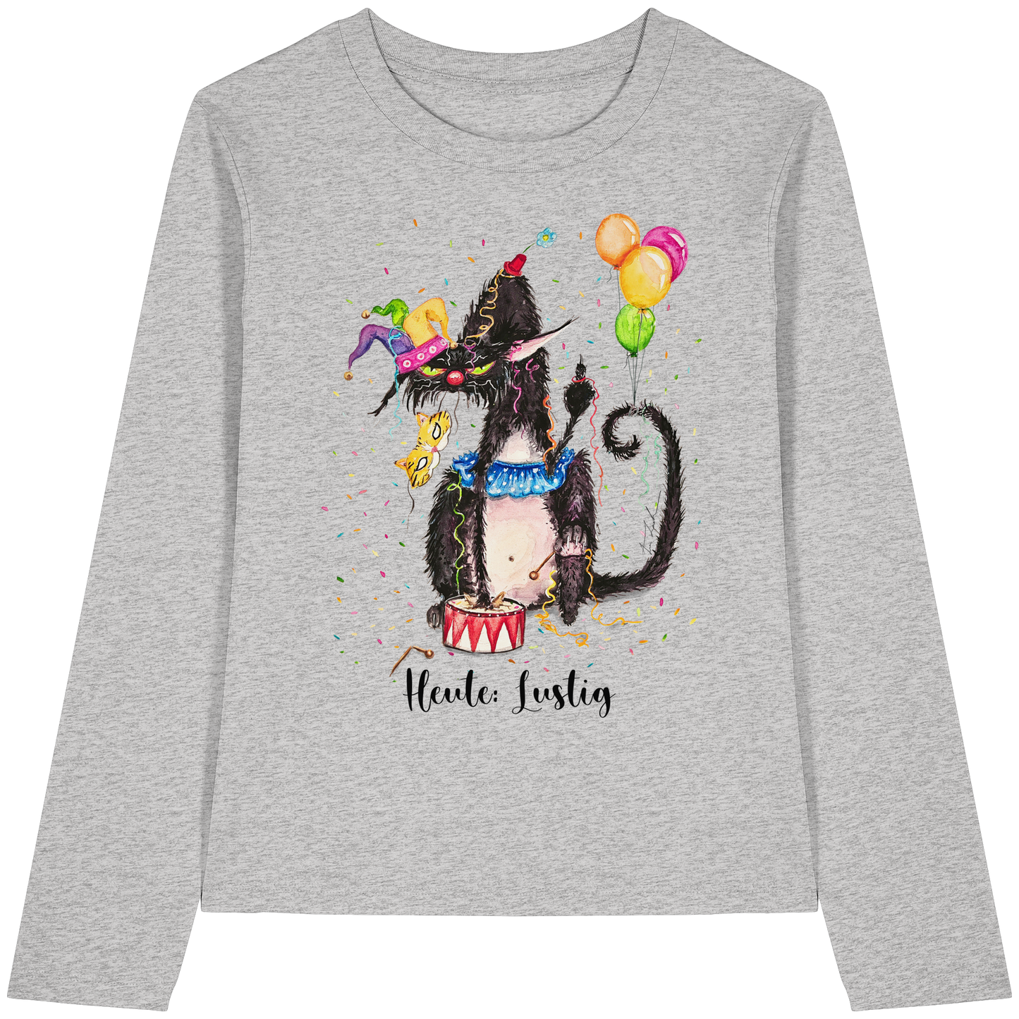 Lustige F*U-Cat - Womens Organic Longsleeve T-Shirt