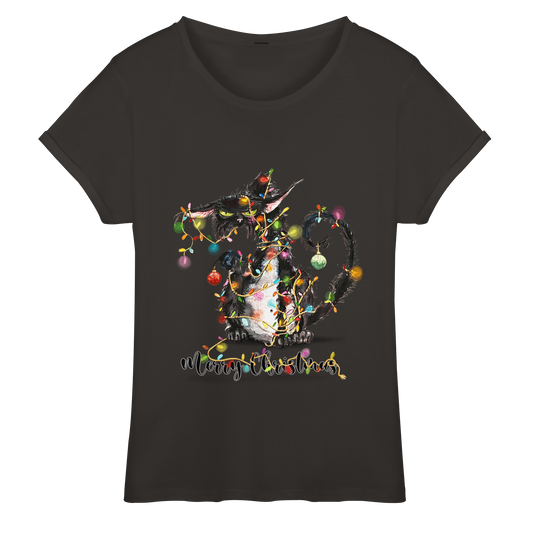 F*U-Cat - Merry Christmas - Womens Roll-Up T-Shirt