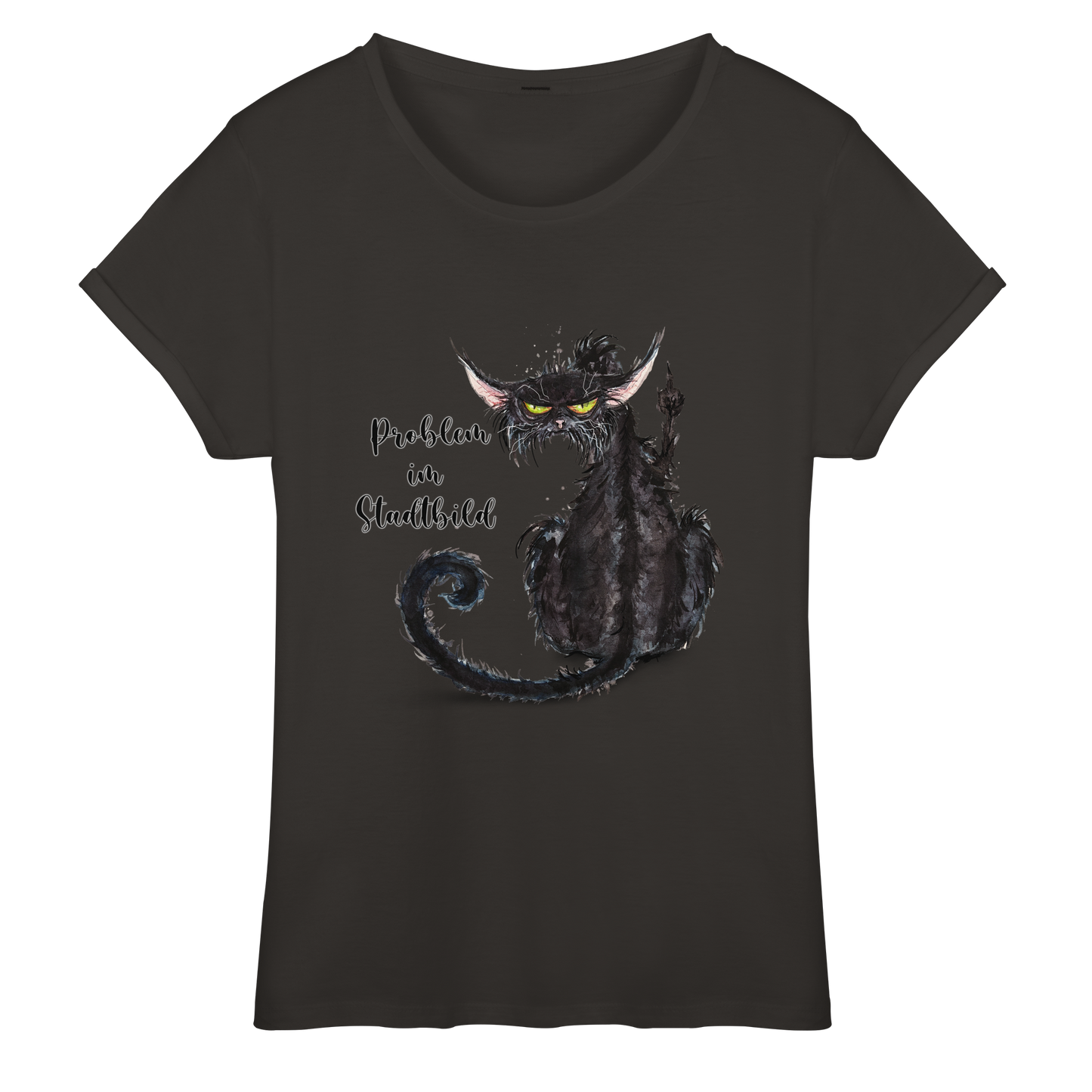 F*U-Cat - Problem im Stadtbild - Womens Roll-Up T-Shirt