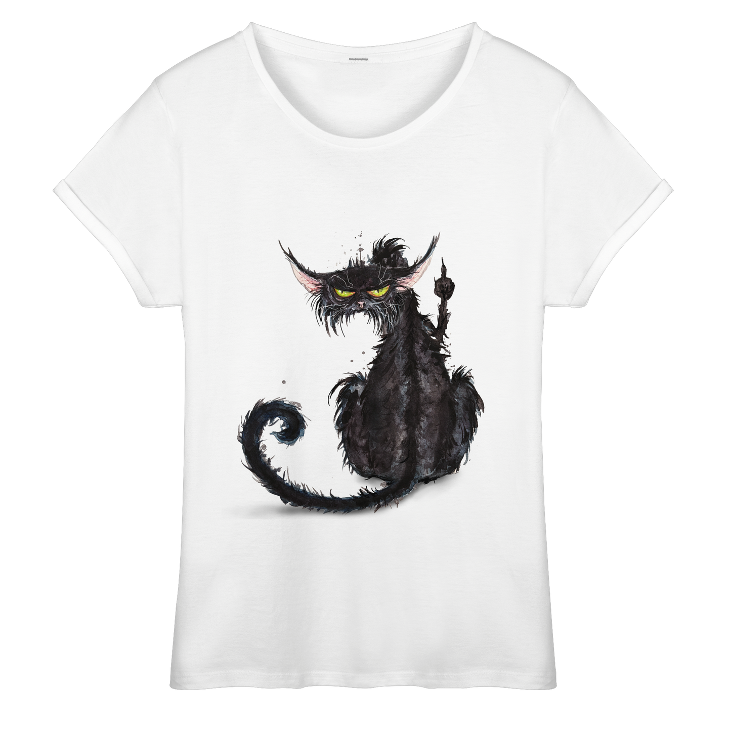 F*U-Cat - Womens Roll-Up T-Shirt