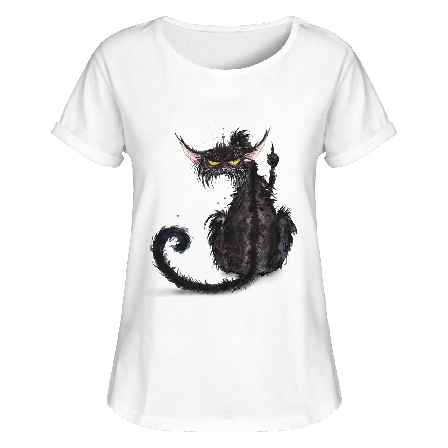 F*U-Cat - Womens Roll-Up T-Shirt