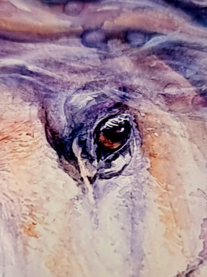 Pferdeportrait in Aquarell - Kunstdruck - Ria