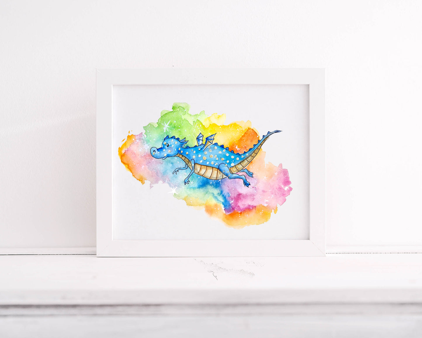 DracheTiu fliegt - Aquarell Kunstdruck