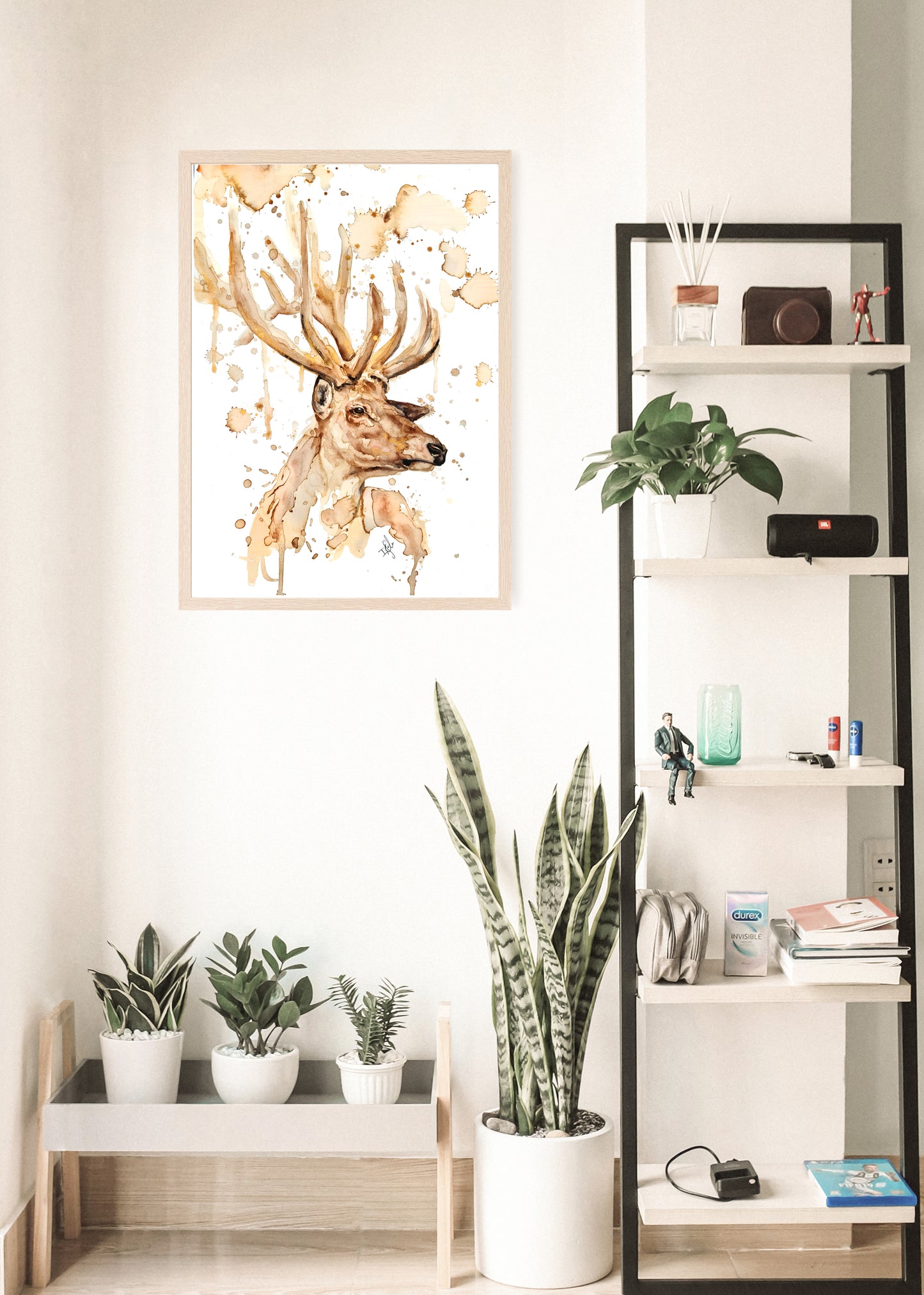 Hirsch in Kaffee - Kaffeekunst- Elvis