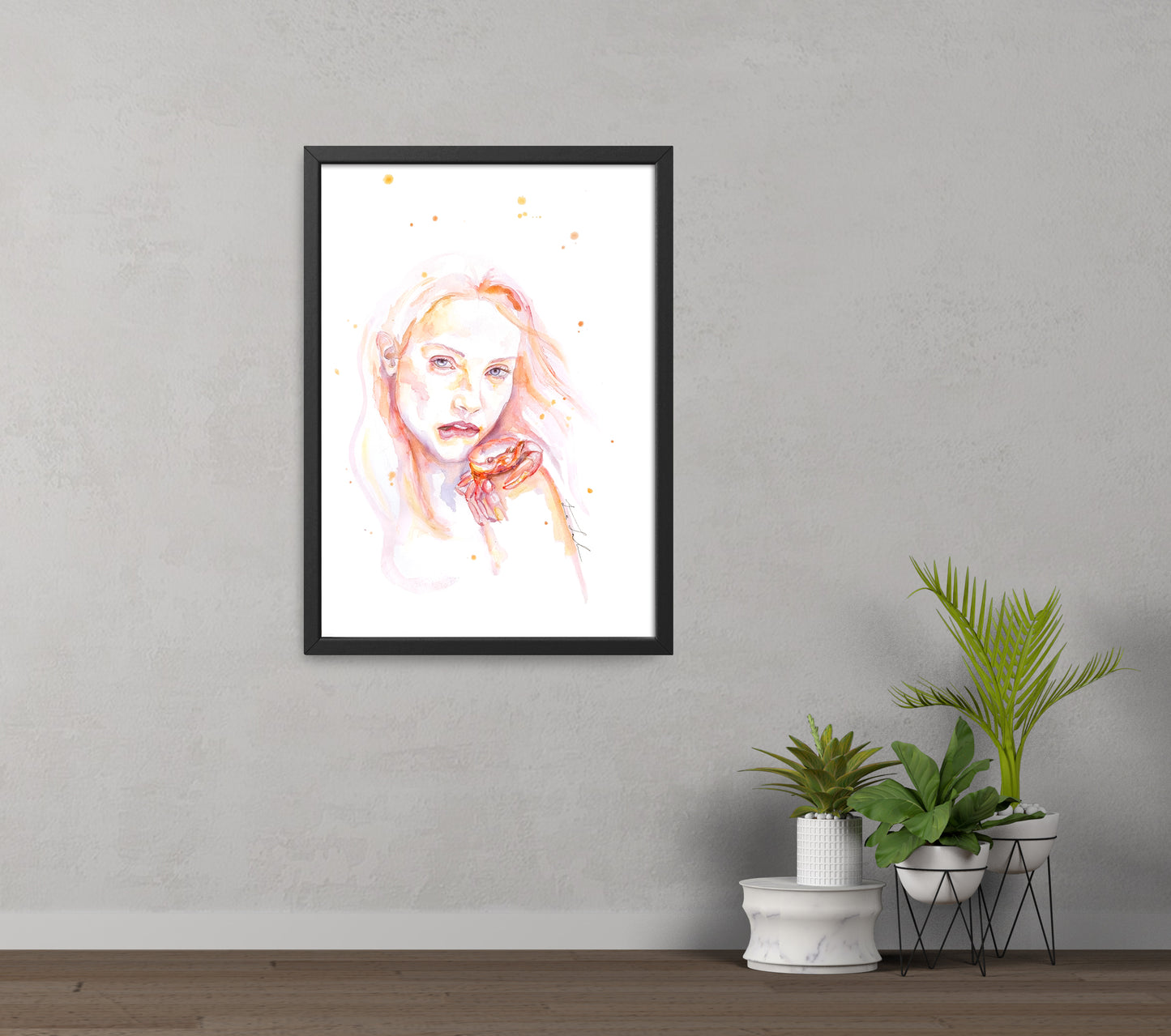 Sternzeichen Krebs in Aquarell - zarter Kunstdruck