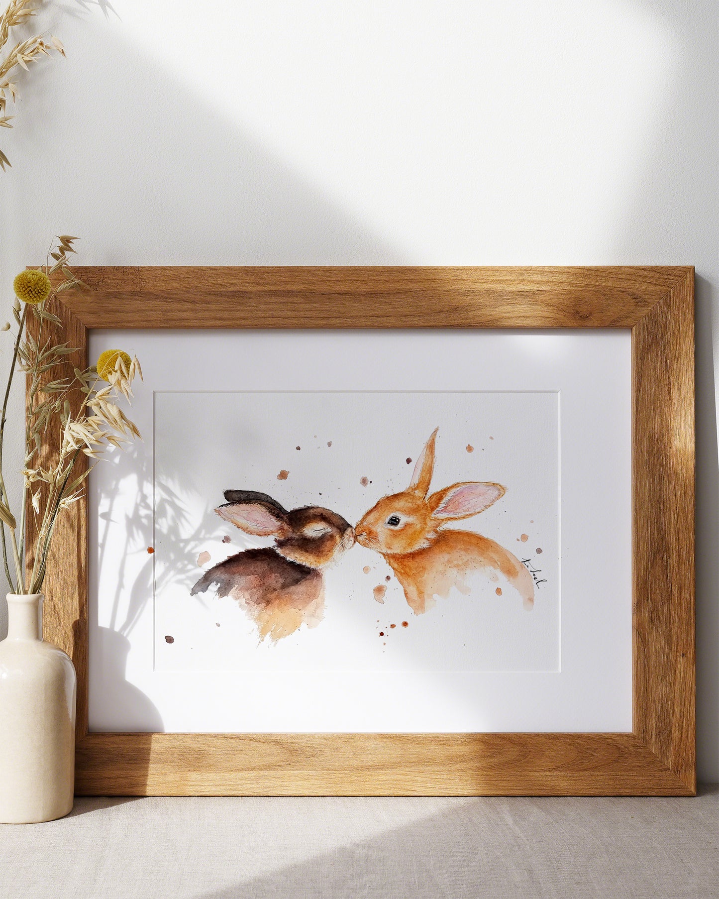 Hasen in Aquarell - Kunstdruck