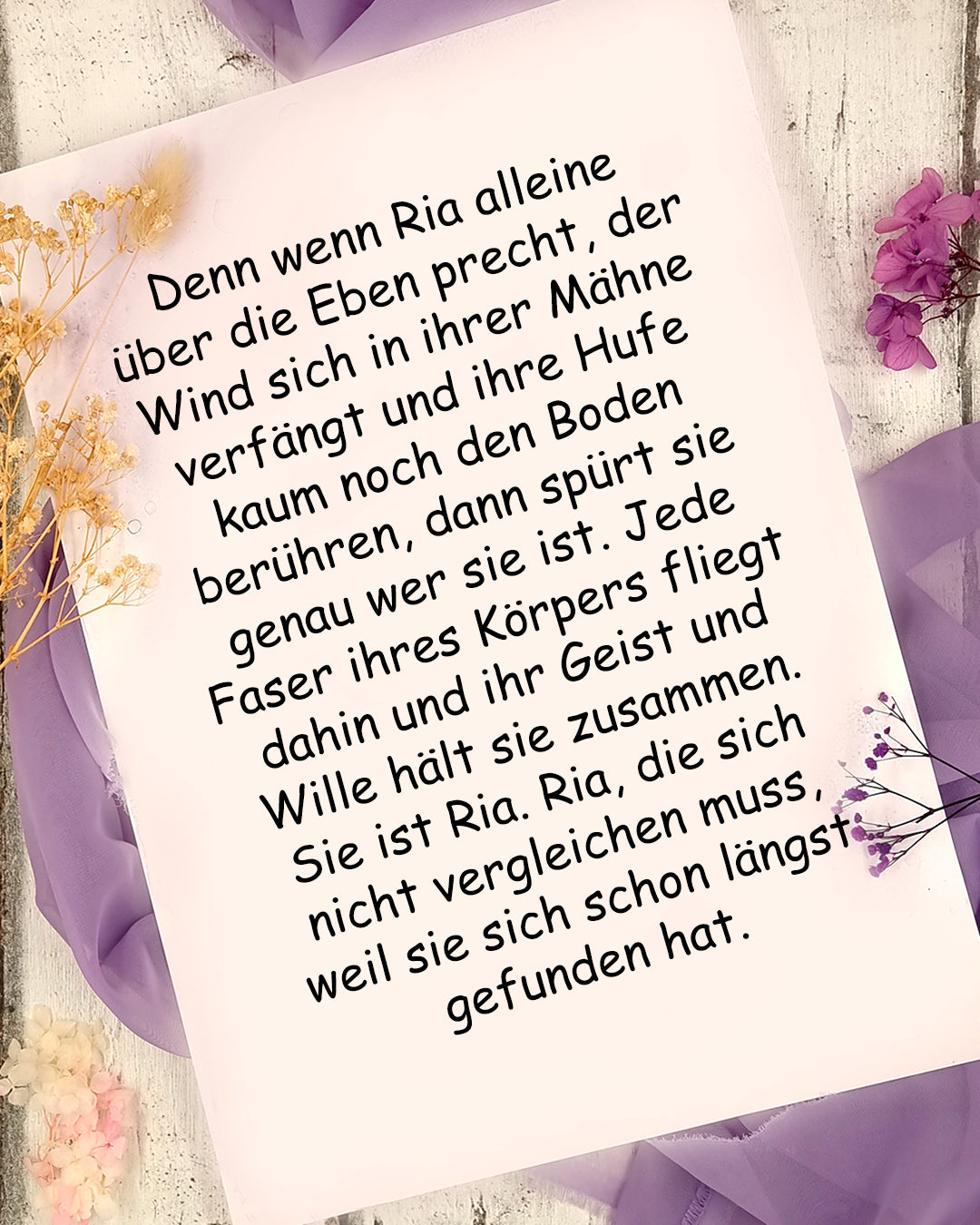 Pferdeportrait in Aquarell - Kunstdruck - Ria