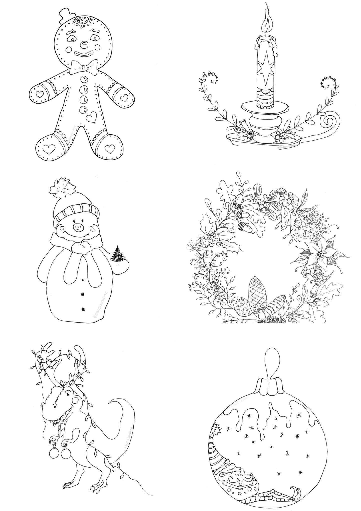 Weihnachtliche Ausmalbilder