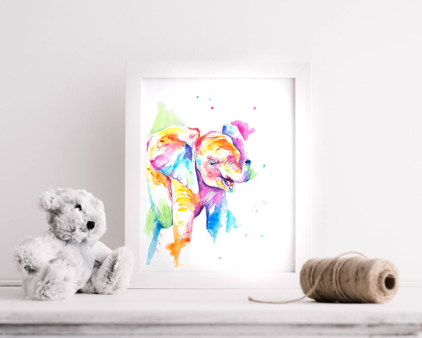 Aquarell-Kunstdruck - Elefant Mirco