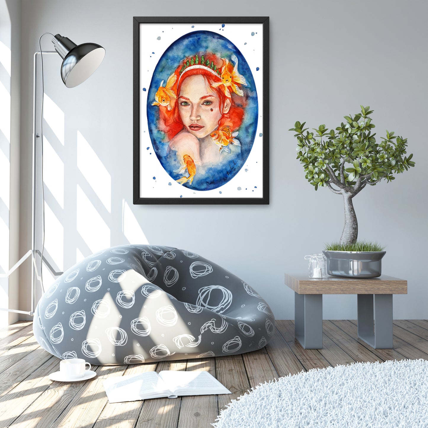 Aquarellgemälde Reunited