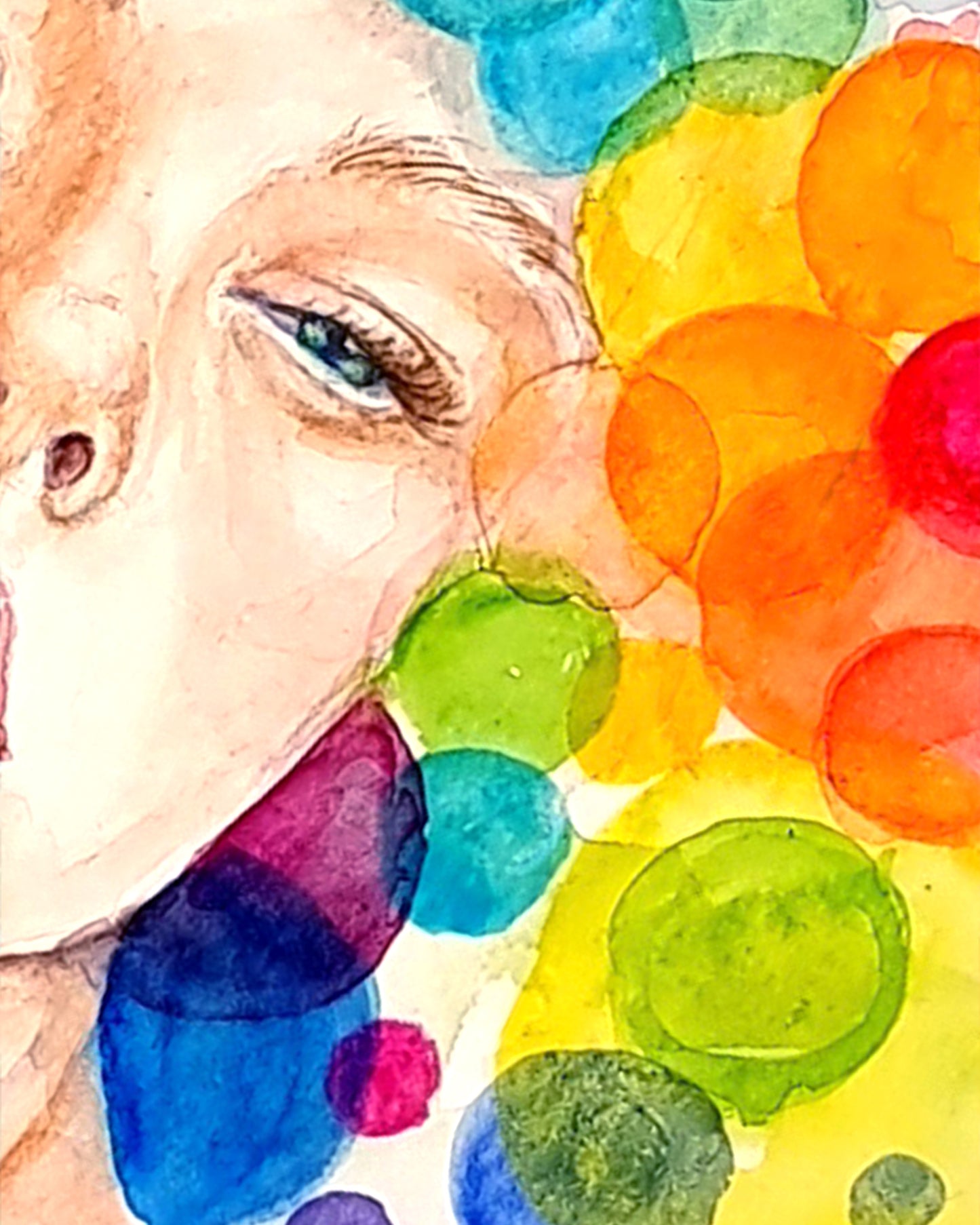 ADHS Frauenportrait- Aquarell Kunstdruck