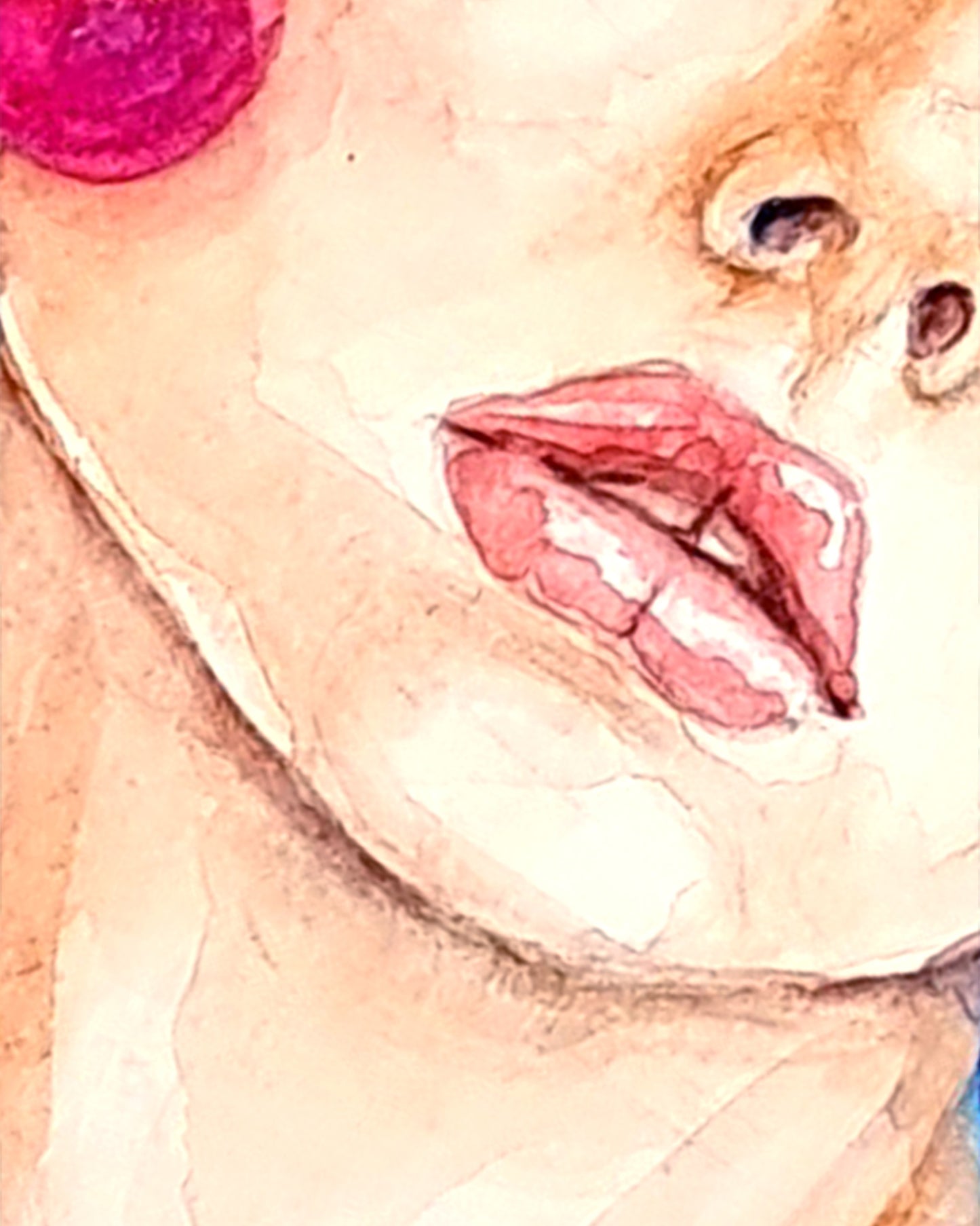 ADHS Frauenportrait- Aquarell Kunstdruck