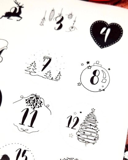 Adventskalender-Sticker